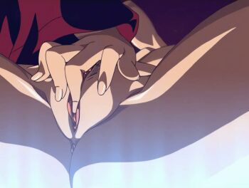 00s 2004 2girls animated animated_gif anime_screenshot anus bible_black bible_black_new_testament clitoral_stimulation female_pubic_hair fingering ichikawa_aki imari_kurumi lying multiple_girls nude on_back pubic_hair pussy pussy_juice robe shin_bible_black tagme uncensored yuri