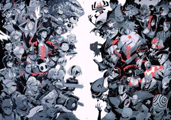 1other 2b_(nier:automata) 6+boys 6+girls absolutely_everyone adam_smasher adventure_time aku_(samurai_jack) all_might android anya_(spy_x_family) arthropod_girl avatar:_the_last_airbender avatar_legends bald bass_(mega_man) beard blindfold blossom_(ppg) bojji boku_no_hero_academia bomb_devil_(chainsaw_man) breasts bubbles_(ppg) buttercup_(ppg) canti chainsaw chainsaw_man character_request cleavage commentary covered_eyes crossover cyberpunk:_edgerunners cyberpunk_(series) dio_brando east-west_crossover english_commentary everyone facial_hair felipe_magana female_byleth_(fire_emblem) finn_the_human fire_emblem fire_emblem:_three_houses flcl formal_clothes fullmetal_alchemist ghost_in_the_shell glasses gluttony_(fma) godzilla godzilla_(series) goggles goggles_on_head gon_freecss grin guitar gun hades_(disney) hairband hairpods hat helmet hercules_(disney) highres holding holding_weapon hollow_knight hunter_x_hunter instrument jake_the_dog jewelry jojo_no_kimyou_na_bouken kamina_(ttgl) katara kazama_asuka killua_zoldyck knight_(hollow_knight) kusanagi_motoko kuujou_joutarou long_hair looking_at_viewer lust_(fma) marvel mask mecha mega_man_(series) mega_man_x_(series) meruem metal_sonic mojo_jojo mole mole_under_mouth monkey_d._luffy monster morgana_(persona_5) multiple_boys multiple_crossover multiple_girls muscular mustache naruto_(series) neon_genesis_evangelion nier:automata nier_(series) nintendo one_piece open_mouth orochimaru_(naruto) ousama_ranking persona persona_5 poke_ball power_connection powerpuff_girls reze_(chainsaw_man) robot samurai samurai_jack science_fiction sharp_teeth short_hair smile sonic_(series) spider-gwen spider-man_(series) spy_x_family suit sunglasses superhero_costume sword teeth tengen_toppa_gurren_lagann toho_(movie_company) tongue tongue_out topless_male trait_connection weapon x_(mega_man) yoko_littner