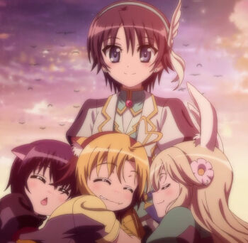 Rule 34 | 10s, 4girls, dog days, highres, jaune clafoutis, multiple girls, noir vinocacao, screencap, takatsuki nanami, vert farbreton