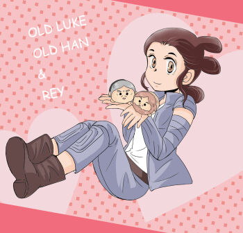 Rule 34 | 1girl, 2boys, han solo, heart, luke skywalker, multiple boys, rey (star wars), smile, star wars, star wars: the last jedi, tagme