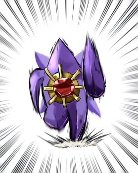 1other emphasis_lines gen_1_pokemon highres indoors kannagi2001 mega_pokemon mega_starmie motion_blur motion_lines nintendo no_humans pokemon pokemon_(creature) pokemon_focus running simple_background solo star_(symbol) starmie white_background