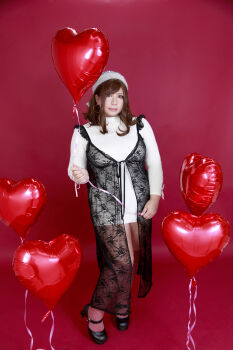 1girl asian breasts brown_hair chouzuki_maryou highres large_breasts photo_(medium) plump solo