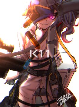 1girl 20x30mm_lv 20x30mm_lv_heab_k167 20x30mm_lv_p_k168 airburst_grenade_launcher airburst_round ammunition anti-materiel_cartridge arm_up artist_request assault_rifle backlighting belt bikini black_bikini black_panties blue_shorts bolt-action_grenade_launcher bolt_action breasts buckle bullet bullpup burst_fire_gun burst_fire_rifle cannon_cartridge carbine choker coat computerized_scope cooler cowboy_shot daewoo_k11 dated dress dropping earrings explosive female_focus fragmentation_grenade fragmentation_warhead girls'_frontline gloves grenade grenade_cartridge grenade_launcher grey_coat gun hair_between_eyes high-explosive_airburst_round high-explosive_cartridge holding holding_gun holding_weapon jewelry k11_(girls'_frontline) leather leather_choker long_coat long_hair looking_at_viewer madcore md5_mismatch medium_breasts messy_hair military_cartridge multi-weapon multiple-barrel_gun multiple_straps name_tag open_clothes open_coat open_dress panties parted_lips practice_round precision-guided_firearm precision-guided_munition purple_eyes resolution_mismatch rifle scope shells short-barreled_rifle short_shorts shorts side_ponytail sidelocks sight_(weapon) signature simple_background single_earring skindentation smart_grenade smart_scope smirk solo source_larger strap subsonic_ammunition swimsuit telescopic_sight thermal_weapon_sight thigh_strap thighs underbarrel_assault_rifle underbarrel_rifle underwear weapon white_background white_dress