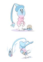 animal_focus animated annoyed comic commentary_request gen_1_pokemon gen_8_pokemon grabbing hatterene highres k_arasum_i motion_blur nintendo no_humans omanyte pokemon pokemon_(creature) poking silent_comic simple_background size_difference tagme tentacles tossing twitter_username video white_background