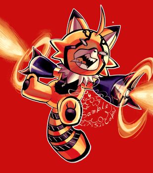 ahoge animal_ears attack claws digimon digimon_(creature) letsseecapri pristimon sharp_teeth tail teeth