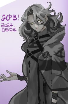 1boy absurdres black_hair dark-skinned_male dark_skin dated fire_emblem fire_emblem_engage happy_birthday highres long_hair looking_at_viewer machi_yu male_focus nintendo yellow_eyes zelkov_(fire_emblem)