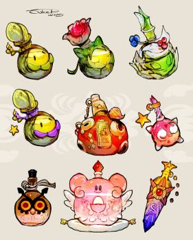 Rule 34 | absurdres, alternate color, blissey, bottle, budew, closed eyes, commentary request, egg, eyelashes, flower, gem, gen 1 pokemon, gen 2 pokemon, gen 3 pokemon, gen 4 pokemon, gen 7 pokemon, grey background, highres, hoothoot, minior, minior (core), minior (red core), nintendo, no humans, official alternate color, pokemon, pokemon (creature), red flower, red gemstone, roselia (pokemon), roserade, shiny pokemon, shuckle, signature, simple background, smile, star (symbol), staryu, sukepmonster