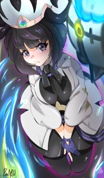 Rule 34 | absurdres, chandelure, gen 5 pokemon, gwynn (pokemon), hat, highres, pokemon, pokemon legends: z-a, purple eyes, purple hair