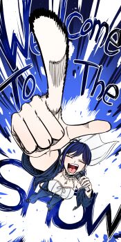 1girl absurdres breasts highres lilpa long_hair open_mouth simple_background snowdoc solo virtual_youtuber waktaverse