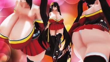 3d animated animated_gif ass azur_lane breasts cleavage huge_breasts tagme taihou_(azur_lane) twintails