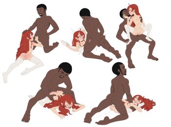1boy 1girl age_difference anus ass blush breasts clenched_teeth closed_eyes commission constricted_pupils cum cum_in_pussy cum_overflow dark-skinned_male dark_skin eris_greyrat eye_contact fellatio from_behind full_body half-closed_eyes handjob hetero interracial kiss legs_up loli long_hair looking_at_another looking_down looking_to_the_side looking_up lying matching_hair/eyes multiple_views mushoku_tensei nipples on_back on_stomach open_mouth oral penis profile pussy red_eyes red_hair reverse_suspended_congress second-party_source sex sex_from_behind simple_background size_difference small_breasts spread_legs teeth thighhighs tongue tongue_out top-down_bottom-up torogao uncensored v_legs vaginal very_dark_skin warase white_background white_thighhighs