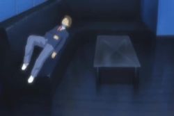 1boy 1girl animated anime_screenshot anus audible_speech clock couch english_audio fellatio handjob hetero just_the_tip konami_(musuko_no_tomodachi_ni_okasarete) licking licking_penis musuko_no_tomodachi_ni_okasarete oral penis pink_eyes pink_hair precum pussy pussy_juice school_uniform serimiya_kazushi socks sound tagme talking uncensored underwear video