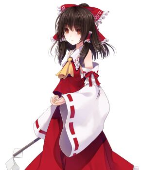 Rule 34 | 1girl, ascot, bare shoulders, bow, brown hair, closed mouth, collared shirt, commentary request, cowboy shot, crote, detached sleeves, frilled hair tubes, frilled shirt collar, frills, gohei, hair bow, hair ornament, hair ribbon, hair tubes, hakurei reimu, highres, japanese clothes, large variant set, long skirt, long sleeves, looking at viewer, nontraditional miko, orange eyes, red bow, red shirt, red skirt, ribbon, ribbon-trimmed sleeves, ribbon trim, shirt, short hair, skirt, skirt set, sleeve ribbon, sleeveless, sleeveless shirt, socks, solo, standing, tachi-e, touhou, transparent background, variant set, wide sleeves, yellow ascot