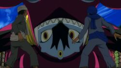 animated arabian_clothes attack claws day desert energy_gun gen_3_pokemon gen_6_pokemon groudon hoopa hoopa_(unbound) kyogre legendary_pokemon looking_at_another multiple_boys mythical_pokemon nintendo pokemon pokemon_(anime) pokemon_(creature) pokemon_the_movie:_hoopa_and_the_clash_of_ages pokemon_xy_(anime) portal_(object) sharp_teeth summoning tagme teeth video water weapon