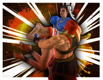 bearhug capcom chun-li concept_art non-web_source ryona shiranui_mai skech street_fighter street_fighter_6 xnalara_(medium)