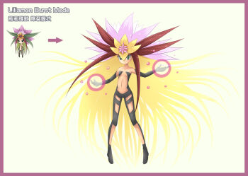 1girl digimon evolution flower long_hair original petals solo