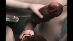 1boy 1girl 3d animated black_hair breasts brown_eyes brown_hair censored classroom conductor_baton cum ejaculation english_text fellatio femdom glasses handjob hetero indoors indou_yuugi_omega indou_yuugi_omega_(kouhen)_~kami_no_chikara~ inran_bakunyuu_onna_kyoushi interior kageyama_miyuki large_breasts large_penis laughing lewd_bomb_bust_female_teacher licking licking_penis looking_at_viewer male_pubic_hair medium_hair mosaic_censoring nipples open_mouth oral orgasm_denial penis pov pubic_hair pumping red-framed_eyewear shiny_skin sound sounding subtitled sweat teacher teacher_and_student testicle_sucking testicles umemaro umemaro_3d urethral_insertion video