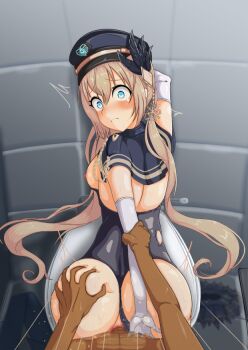 Rule 34 | 1boy, 1girl, ass, blue eyes, chaos gerda (gakuen) (grimms notes), chaos gerda (grimms notes), grimms notes, grimms notes gakuen, koya taosin, looking at viewer, open mouth, pov, sex