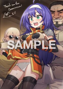 clothes_lift fire_emblem fire_emblem:_path_of_radiance grabbing_another&#039;s_breast grabbing_from_behind groping groping_breast heebee mia_(fire_emblem) nintendo panties skirt skirt_lift tagme underwear