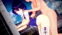 1boy 1girl 3d :o against_wall ahegao ahoge animated arched_back ass ass_ripple ass_shake bare_arms bent_over black_hair blinking blue_hair blue_shirt blue_sky bob_cut bottomless bouncing_breasts breasts breath building captain_(honkai_impact) chest_tattoo cityscape clenched_teeth clothed_female_nude_male cloud cloudy_sky collar cum cum_in_pussy cum_on_body cum_on_penis cum_overflow cumdrip deep_penetration deep_skin detached_collar doggystyle dutch_angle eyebrows_hidden_by_hair eyelashes eyeliner fence from_side hair_between_eyes hair_ornament half-closed_eyes hand_on_another&#039;s_back hand_on_another&#039;s_shoulder hand_on_wall hat head_tilt honkai_(series) honkai_impact_3rd legs_together looking_at_another looking_to_the_side makeup medium_breasts medium_hair messy_hair multicolored_hair nipples nude one_eye_closed open_mouth orgasm outdoors pussy_juice raised_eyebrows red_hair rolling_eyes rooftop seele_vollerei seele_vollerei_(azure_memories) seele_vollerei_(swallowtail_phantasm) sex sex_from_behind shinaosumata shirt short_sleeves sky skyscraper smile standing tagme tattoo teeth thick_thighs thighhighs thighs tongue two-tone_hair vaginal video vignetting white_collar white_shirt