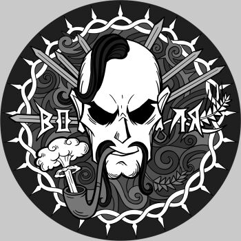 1boy abstract abstract_background cossack cossack_(polish_anon) facial_hair forest_diver greyscale head_only male_focus monochrome multiple_swords mustache no_eyes original oseledets patch portrait russo-ukrainian_war shaded_eye smoke smoking smoking_pipe sword translated ukraine ukrainian_text weapon wheat