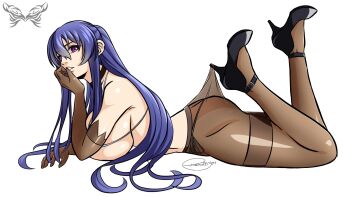 1girl akiyama_rinko breasts large_breasts long_hair remchi301 taimanin_(series) taimanin_yukikaze