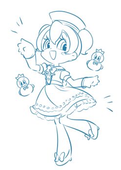 Rule 34 | 1girl, absurdres, animification, aoiyuuna 811, bird, bow, disney, disneyland, donald duck, dress, duck, highres, humanization, looking at viewer, mickey mouse &amp; friends, minnie mouse, open mouth, short hair, sketch, smile, solo