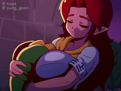 1boy 1girl animated ass breasts cremia english_text face_to_breasts froot_(mossy_froot) grabbing_another&#039;s_ass greasymeta groping hug huge_breasts link miko_desh_(voice_actor) mossyfroot musi_cassie nintendo paid_reward_available pantylines sex shota sound spanked spanking tagme the_legend_of_zelda the_legend_of_zelda:_majora&#039;s_mask video young_link