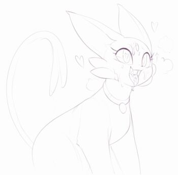 Rule 34 | :3, animal collar, animal focus, animal sexualization, breath, collar, cum, cum in mouth, cum on body, cum on tongue, espeon, facial, fangs, forehead jewel, forked tail, gen 2 pokemon, greyscale, happy, heart, heart-shaped pupils, kekitopu, looking afar, monochrome, nintendo, no humans, open mouth, pokemon, pokemon (creature), simple background, sketch, smile, solo, symbol-shaped pupils, tail, white background, wide-eyed