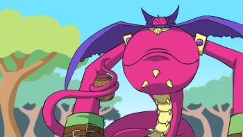 animated bacchusmon barrel cape dak_n_jaxter digimon digimon_(creature) horns sharp_teeth tagme tail teeth the_simpsons video