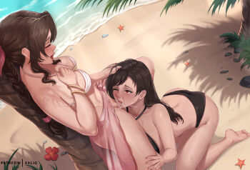 2024 2girls aerith_gainsborough against_tree ahegao artist_name ass barefoot beach bikini bikini_top_only black_bikini black_hair blush bracelet braid braided_ponytail breasts brown_hair cleavage closed_eyes clothed_sex costa_del_sol couple cum cum_in_mouth cunnilingus day dutch_angle exlic feet female_ejaculation female_focus female_orgasm final_fantasy final_fantasy_vii final_fantasy_vii_remake flower gokkun hair_ornament hair_ribbon hand_on_another&#039;s_head hand_on_another&#039;s_thigh hibiscus jewelry kneeling large_breasts licking long_hair looking_at_another looking_up medium_breasts moaning multiple_girls ocean one_eye_closed open_mouth oral orgasm outdoors palm_tree partially_undressed patreon_username ponytail public_indecency pussy pussy_juice red_eyes ribbon sand sarong sarong_aside sex soles spread_legs square_enix standing standing_sex starfish sunlight swimsuit tifa_lockhart tongue tongue_out tree uncensored white_bikini yuri