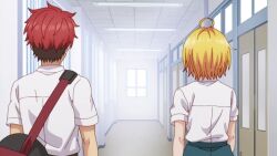 6+boys 6+girls ahoge animated anime_screenshot ass blonde_hair blush breasts casual_nudity change_in_common_sense classroom completely_nude dokyuu_hentai_hxeros embarrassed enjou_retto hair_ornament hairclip highres hoshino_kirara indoors multiple_boys multiple_girls naked_school_attendance navel neck_ribbon necktie nipples nude ribbon school_uniform side_ponytail sitting skirt sound subtitled tagme video whistle whistle_around_neck zenra