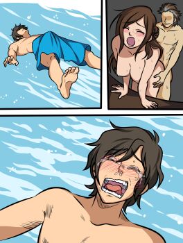 Rule 34 | absurdres, awadeuwum, chunsoft, highres, ichimiya (kyokugen dasshutsu), junpei (kyokugen dasshutsu), kanojo okarishimasu, kazuya crying (meme), kurashiki akane, kyokugen dasshutsu, kyokugen dasshutsu: 9 jikan 9 nin 9 no tobira, meme, netorare, tagme