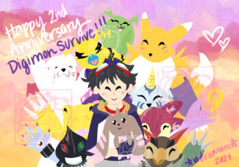 Rule 34 | agumon, bird, bug, closed eyes, digimon, digimon (creature), digimon survive, dog, dracumon, falcomon, floramon, gabumon, kunemon, labramon, lopmon, momotsuka takuma, rabbit, reptile, shakomon, smile