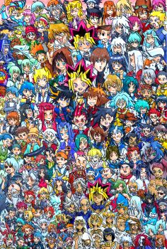 6+boys 6+girls absolutely_everyone akhenaden aporia astral_(yu-gi-oh!) atem bad_id bad_pixiv_id bakura_ryou blackwing_gale_the_whirlwind blue-eyes_white_dragon blue_eyes_white_dragon camera card card_ejector carly_nagisa cat celtic_guardian creepy_chin crow_hogan crystal_beast_ruby_carbuncle cup dark_magician dark_magician_girl dartz dinosaur_ryuzaki dragon duel_monster earthbound_immortal_ccapac_apu edo_phoenix elemental_hero_neos epic esper_roba everyone fudo_yusei fujiwara_yuusuke hamao1025 heart highres holding holding_card honda_hiroto insector_haga ishizu_ishtar isis_(yu-gi-oh!) izayoi_aki jack_atlas jim_crocodile_cook johan_andersen jonouchi_katsuya kaiba_mokuba kaiba_seto kaibaman karim katsura_kotonoha kawai_shizuka keith_howard kisara_(yu-gi-oh!) kujaku_mai kuriboh kuribon lua_(yu-gi-oh!) luca_(yu-gi-oh!) mahado mana_(yu-gi-oh!) manjoume_jun marik_ishtar marufuji_ryo marufuji_sho mazaki_anzu melvin_(yuu-gi-ou) millennium_eye millennium_key millennium_necklace millennium_puzzle millennium_ring millennium_rod millennium_scale misawa_daichi mizuki_kotori_(yu-gi-oh!) multiple_boys multiple_girls muto_sugoroku muto_yugi neo-spacian_aqua_dolphin obelisk_blue_uniform ojama_yellow osiris_red_uniform osiris_the_sky_dragon otogi_ryuuji paradox_(yu-gi-oh!) pegasus_j_crawford ra_yellow_uniform red-eyes_black_dragon reggie_mackenzie rishid_ishtar ruby_carbuncle ryota_kajiki sagiri_mikage saio_takuma saotome_rei shada shadi sherry_leblanc shooting_star_dragon sonic_chick stardust_dragon supreme_king_(haou)_judai tenjouin_asuka tenjouin_fubuki time_wizard touzokuou_bakura tyranno_kenzan ushio_tetsu winged_kuriboh yami_bakura yami_marik yami_yugi yoru_(77957792) yu-gi-oh! yu-gi-oh!_3d_bonds_beyond_time yu-gi-oh!_5d&#039;s yu-gi-oh!_duel_monsters yu-gi-oh!_gx yu-gi-oh!_zexal yu-gi-oh_(card) yubel yuki_judai yuu-gi-ou yuu-gi-ou_zexal