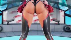 1girl 3d animated artist_request ass ass_focus ass_shake audible_music black_leotard blush bouncing_ass bouncing_breasts breasts brown_hair cameltoe close-up curvy dancing dark_skin female_focus fishnets huge_ass impossible_clothes impossible_leotard leotard looking_at_viewer mikumikudance_(medium) mizuki_yukikaze mizuki_yukikaze_(future) pink_eyes see-through_clothes see-through_leotard shiny_clothes shiny_skin short_hair skin_tight small_breasts solo sound tagme taimanin_(series) taimanin_rpgx taimanin_suit taimanin_yukikaze thong_leotard video wide_hips