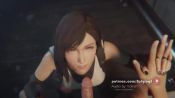 1boy 1girl 3d animated black_hair blowing_kiss breasts bulgingsenpai cum cum_in_mouth cum_on_body deepthroat facial fellatio final_fantasy final_fantasy_vii handjob hetero holding_hands interlocked_fingers large_breasts looking_at_viewer oral penis pov red_eyes smile tagme teasing tifa_lockhart v video
