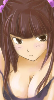 Rule 34 | 00s, 1girl, angry, black eyes, blush, breasts, cleavage, female focus, hair bobbles, hair ornament, image sample, kashiwa kiseri, large breasts, md5 mismatch, pixiv sample, red hair, resolution mismatch, solo, source larger, twintails, umineko no naku koro ni, ushiromiya ange