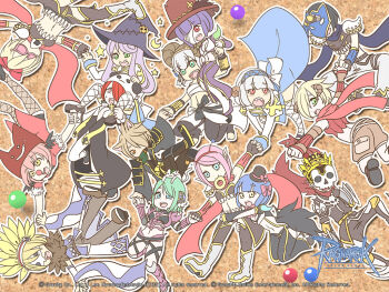 5boys 6+girls alternate_color animal animal_ears animal_on_head arch_bishop_(ragnarok_online) argyle_cape argyle_clothes argyle_shirt armor armored_boots belt bikini_armor black_belt black_coat black_footwear black_hair black_pants black_shirt black_shorts blonde_hair blue_dress blue_eyes blue_shirt blunt_bangs blush bob_cut boots bow breasts brown_background brown_footwear brown_hair brown_horns brown_pants brown_shorts brown_skirt brown_thighhighs bulletin_board cape carrying cat cat_boy cat_ears cat_on_head chest_sarashi cleavage cleavage_cutout closed_mouth clothing_cutout clown_nose coat copyright_notice crop_top cross crown detached_sleeves deviruchi_hat donut dress fake_antennae fake_horns falling feather_hair_ornament feathers fingerless_gloves fishnet_pantyhose fishnet_thighhighs fishnets food food_in_mouth front_slit full_body fur-trimmed_coat fur_collar fur_trim genetic_(ragnarok_online) gloves goggles gold_trim green_eyes grey_footwear grey_hair guest_art guillotine_cross_(ragnarok_online) hair_bow hair_ornament hair_over_one_eye hat holding_hands horns japanese_armor juliet_sleeves kagerou_(ragnarok_online) kote kurokote leaf_cat logo long_hair long_sleeves looking_at_viewer mask masked masquerade_mask medium_breasts mekemeke midriff miniskirt multiple_boys multiple_girls navel official_art official_wallpaper on_head onigiri open_clothes open_coat open_mouth orange_eyes panda_hat pants pantyhose pauldrons piggyback pink_coat pink_eyes pink_hair pink_scarf pointy_ears puffy_sleeves purple_hair purple_pants pushpin ragnarok_online red_bow red_eyes red_scarf red_shirt rogue_(ragnarok_online) sarashi scarf scroll_tube shirt shoes short_hair shorts shoulder_armor skirt small_breasts smile sorcerer_(ragnarok_online) sura_(ragnarok_online) suspenders thighhighs torn_clothes torn_scarf two-tone_dress upside-down waist_cape warlock_(ragnarok_online) white_cape white_cat white_dress white_pants white_sleeves white_thighhighs witch_hat yellow_eyes