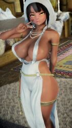 1girl 3d animated breasts highres large_breasts tagme the_elder_scrolls the_elder_scrolls_v:_skyrim v video