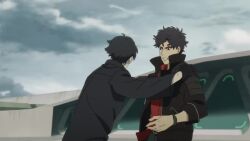 Rule 34 | animated, axel (lazarus), battle, black hair, kicking, lazarus, punching, short hair, soryu (lazarus), sound, tagme, video