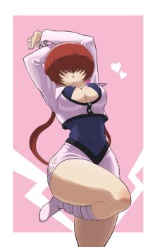 Rule 34 | 1girl, boots, breasts, cleavage, cleavage cutout, clothing cutout, curvy, dress, female focus, heart, huge breasts, kkzk61539201, large breasts, long hair, ponytail, red hair, shermie (kof), the king of fighters, thick thighs, thighs, tight clothes, twintails, wide hips