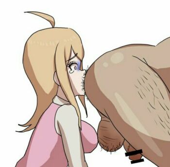 1boy 1girl akamatsu_kaede danganronpa_(series) danganronpa_v3:_killing_harmony execution hairy highres humiliation penis pooping revenge