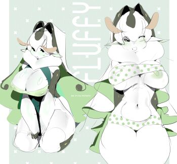 1girl :d absurdres antennae arthropod_girl artist_name bikini blush breasts cropped_legs fluffy furry furry_female highres insect_girl insect_wings large_breasts long_hair looking_at_viewer monster_girl moth_antennae moth_girl moth_wings nipples open_mouth original pita-potato polka_dot polka_dot_bikini smile swimsuit wings