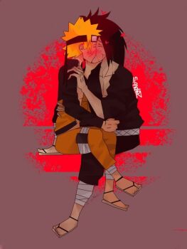 2boys kiss male_focus multiple_boys naruto:_road_to_ninja naruto_(series) naruto_shippuuden sandals uchiha_madara uzumaki_naruto yaoi