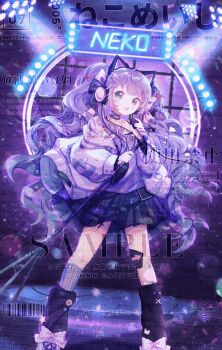 1girl :o ahoge animal_ear_headphones animal_ears animated animated_gif badge bandaid bandaid_on_knee bandaid_on_leg barcode black_leg_warmers black_skirt blinking blue_bow blue_eyes boqing_xiao_guafu bow bow_choker bubble buttons cable cat_ear_headphones cat_ears chinese_commentary choker closed_eyes cloud commentary_request commission dated emphasis_lines eyelashes fake_animal_ears floating_clothes flower footwear_bow footwear_ribbon full_body hair_bow hair_ornament hairclip headphones heterochromia highres holding holding_microphone holding_microphone_stand hood hood_down hooded_jacket idol jacket knees leg_warmers light_particles long_hair long_sleeves looking_at_viewer loose_hair_strand microphone microphone_stand miniskirt multiple_hair_bows music musical_note night open_clothes open_jacket open_mouth original outdoors patch pink_bow pink_eyes pleated_skirt polka_dot polka_dot_bow puffy_long_sleeves puffy_sleeves purple_bow purple_choker purple_flower purple_hair purple_jacket purple_ribbon purple_shirt rainbow red_bow ribbon sample_watermark shirt shoes singing skirt smile sneakers solo stage_lights standing star_(symbol) tareme teeth too_many_watermarks two_side_up upper_teeth_only very_long_hair watermark wavy_hair weibo_watermark x_hair_ornament yellow_bow