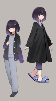 1girl abe_kanari alternate_hairstyle gwynn_(pokemon) highres nintendo pokemon pokemon_legends:_z-a purple_eyes purple_hair solo