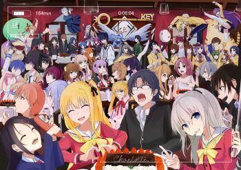 Rule 34 | 6+boys, 6+girls, ^ ^, absolutely everyone, absurdres, air (visual novel), aizawa yuuichi, angel beats!, antenna hair, birthday cake, blue skirt, botan (clannad), cake, charlotte (anime), clannad, closed eyes, commentary request, company connection, company name, copyright name, crossover, dango daikazoku, doruji, drinking, eating, everyone, excited, fighting, food, fruit, fujibayashi kyou, fujibayashi ryou, furukawa akio, furukawa nagisa, furukawa sanae, grin, happy, head tilt, heart, heart hands, highres, hinata hideki, hoshino yumemi, ibuki fuuko, ichinose kotomi, indoors, inohara masato, jacket, junker, kagari (rewrite), kamikita komari, kamio haruko, kamio misuzu, kanbe kotori, kanon, kazamatsuri institute high school uniform, key, key (company), kicking, konohana lucia, kunisaki yukito, kurugaya yuiko, little busters!, long hair, long sleeves, looking at viewer, miniskirt, miyazawa kengo, multiple boys, multiple crossover, multiple girls, nakamura yuri, nakatsu shizuru, naoe riki, naoi ayato, natsume kyousuke, natsume rin, nishimori yusa, nishizono mio, noda (angel beats!), noumi kudryavka, okazaki tomoya, ootori chihaya, ootori sakuya, otonashi yuzuru, otosaka ayumi, otosaka yuu, party, planetarian, purple hair, rewrite, saigusa haruka, sakagami tomoyo, school uniform, senri akane, skirt, smile, starfish, strawberry, sunohara youhei, t-one, takajou joujirou, tennouji kotarou, tenshi (angel beats!), thighhighs, tk (angel beats!), tomori nao, tsukimiya ayu, v, very long hair, viewfinder, white thighhighs, yellow jacket, yui (angel beats!), zettai ryouiki