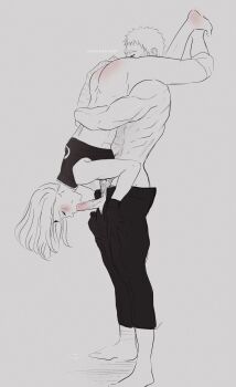 1boy 1girl 69 ass boruto:_naruto_next_generations boruto_(series) cunnilingus fellatio grabbing_another's_ass groping haruno_sakura hetero highres monochrome muscular muscular_male narusakuart1 naruto_(series) oral sitting sitting_on_face sitting_on_person upright_69 uzumaki_naruto