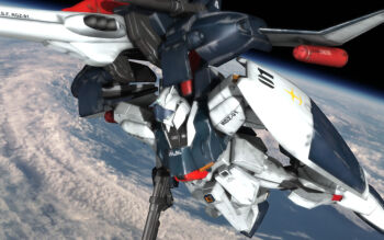 3d beam_rifle char's_counterattack character_name cloud commentary_request earth_(planet) earth_federation_space_forces energy_gun gundam in_orbit machinery mecha mecha_focus mobile_suit no_humans ocean photo_background planet radio_antenna re-gz realistic robot roundel science_fiction shield thrusters tomholy weapon zero_gravity